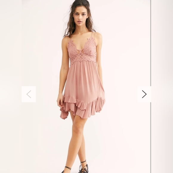 FREE People Pink FP One Adella Slip Lace Dress XS - Picture 7 of 7